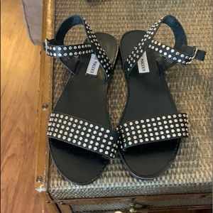 Steve Madden Black Studded Sandals